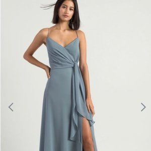 Jenny Yoo "Amara" chiffon gown - Blue/grey size 6